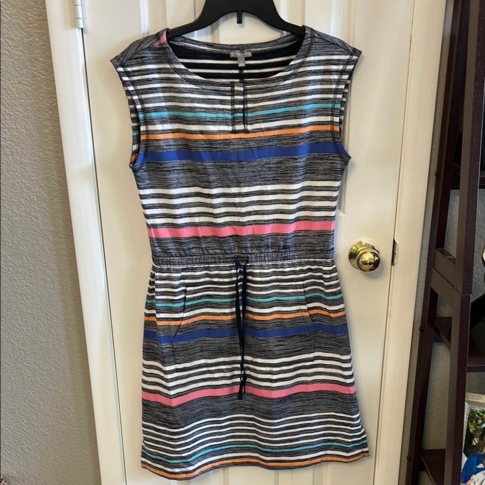 Talbots Women’s (S) Multi Colored Striped Shift Dress Sleeveless Summer NWT